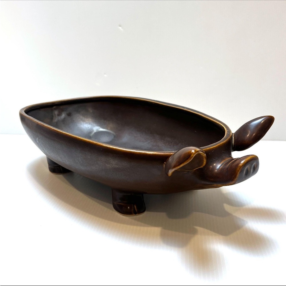 Vintage ceramic pig serving dish - Picture 2 of 8